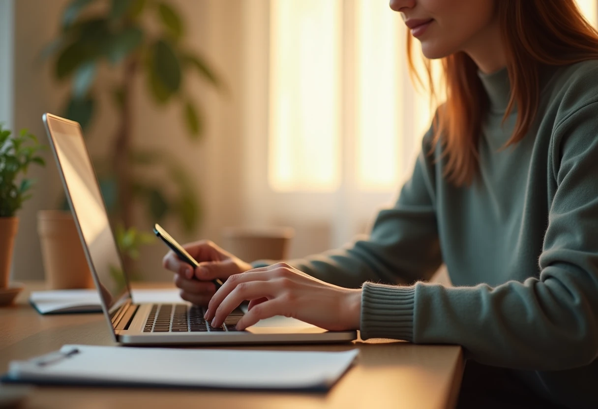 Freelancer reviewing loan options