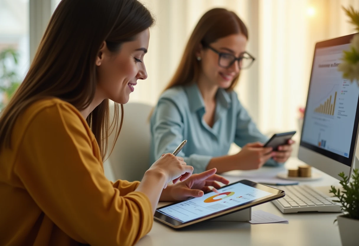 Comparing loan offers on a tablet