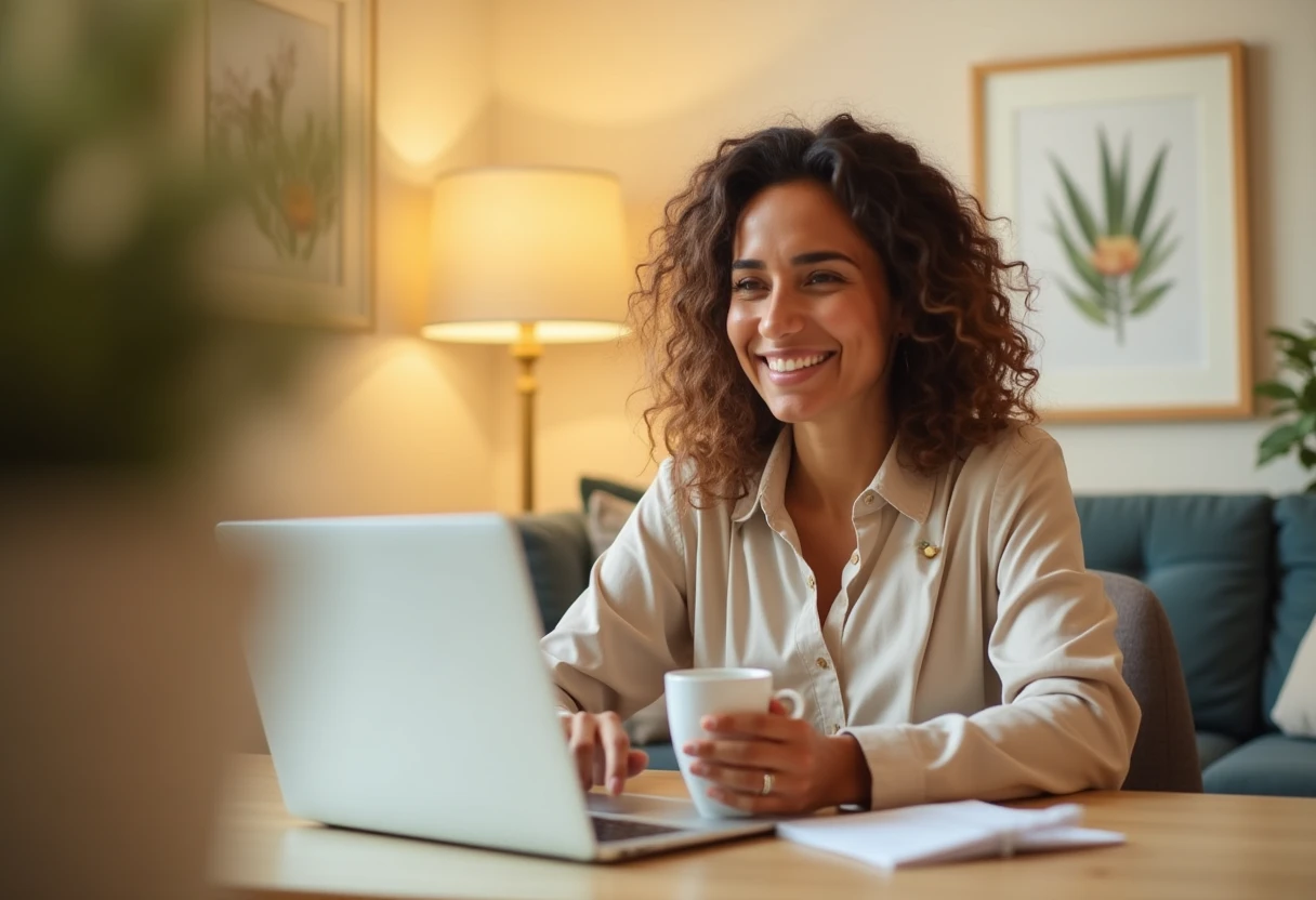 Freelancer reviewing loan options
