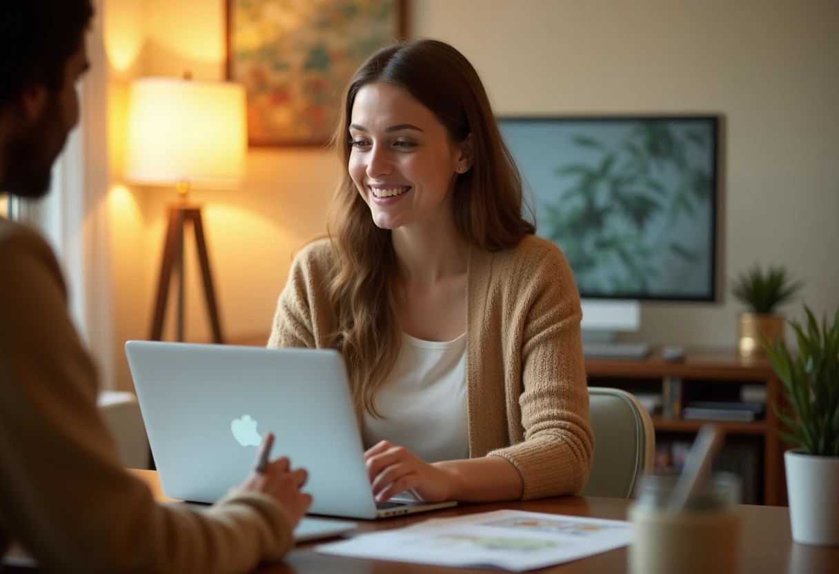 Freelancer reviewing financial documents