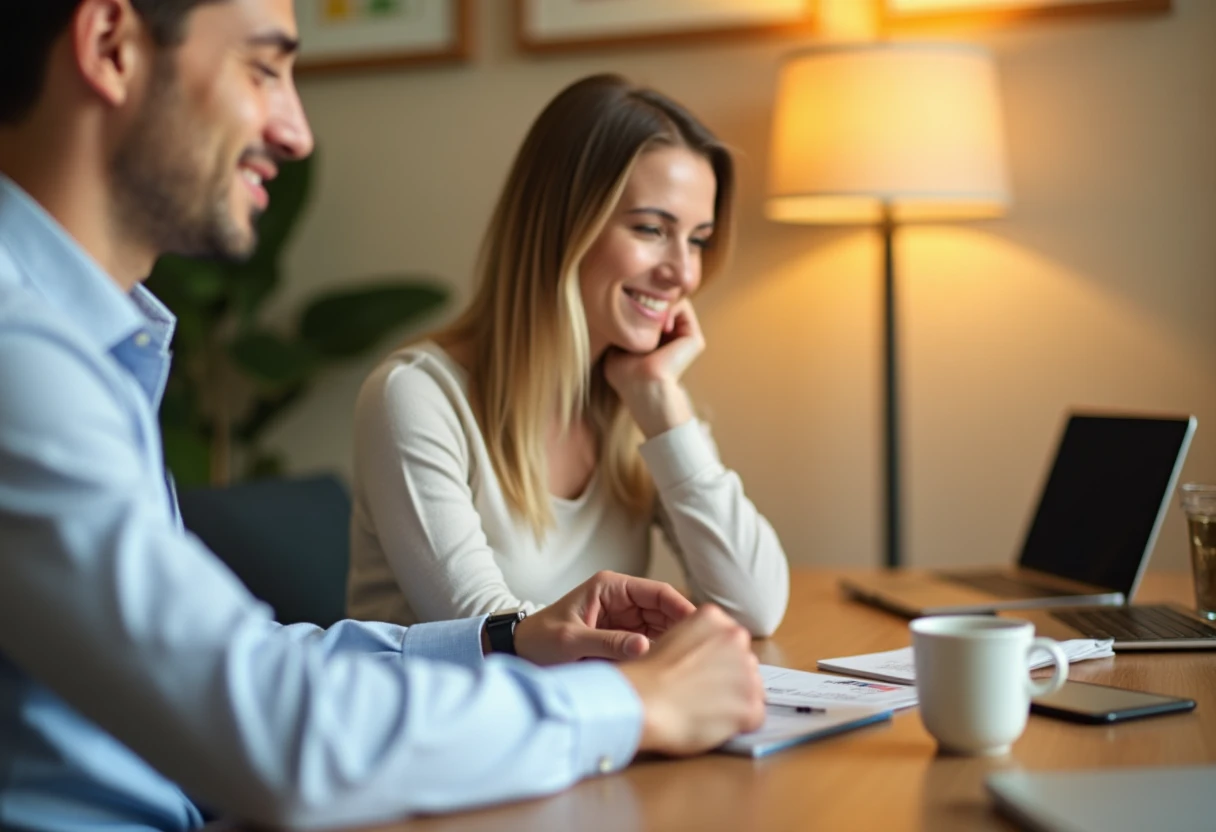 Comparing loan options on a tablet