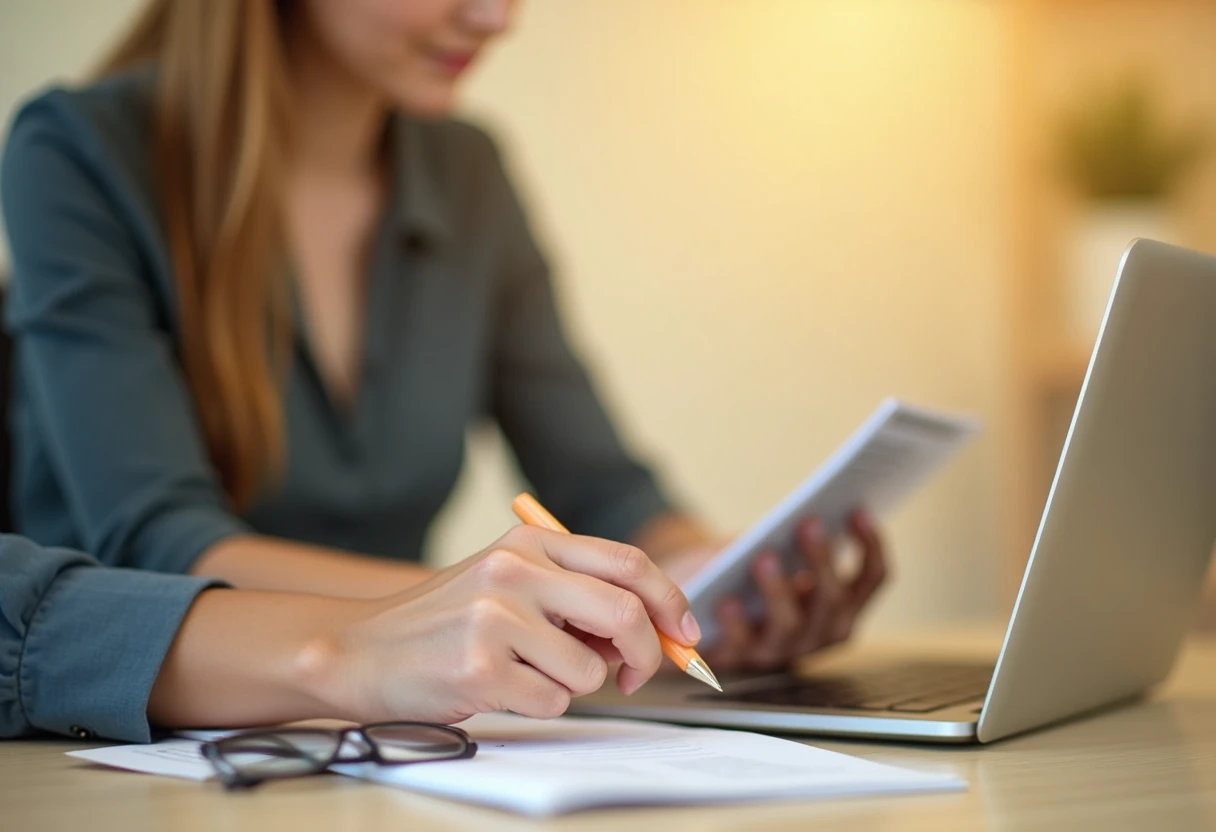 Professional reviewing loan options